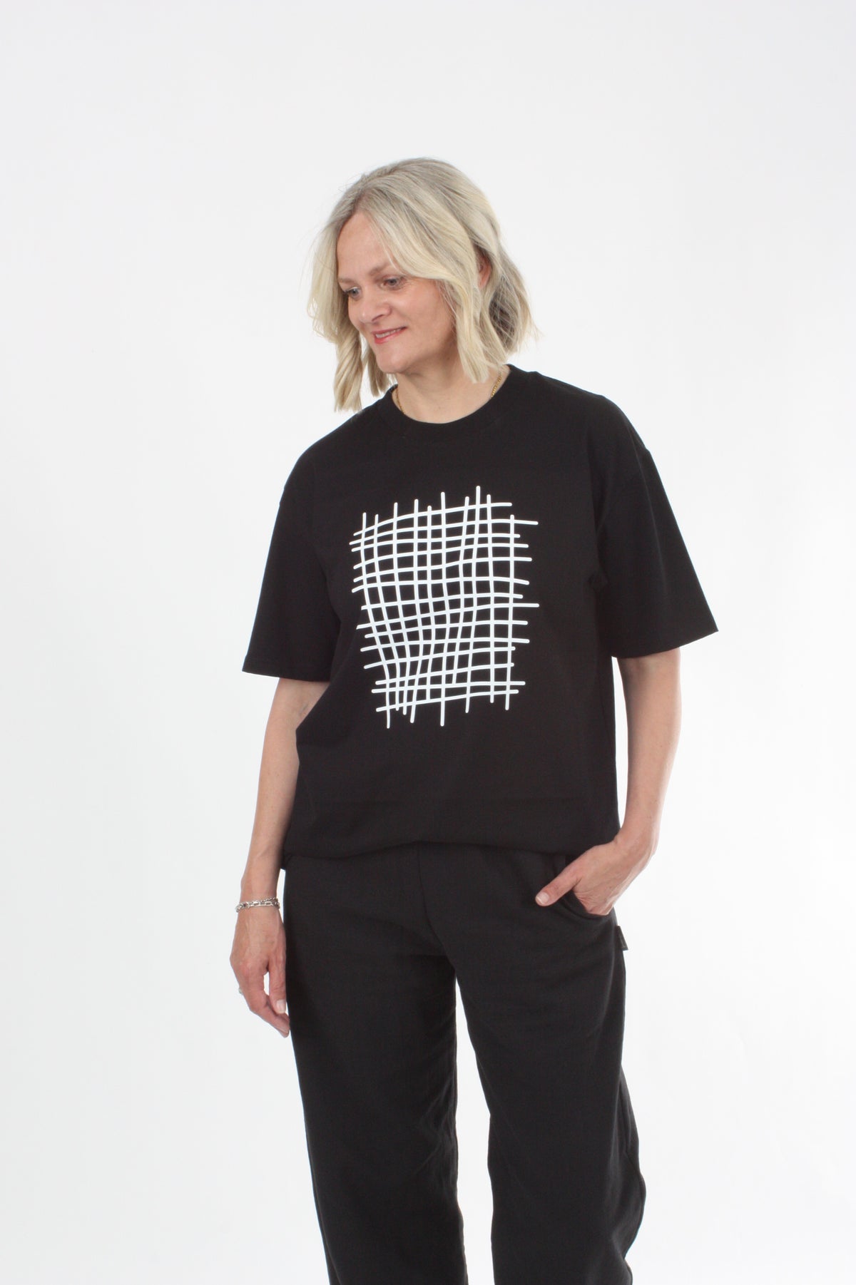 Tee Shirt - Grid Print