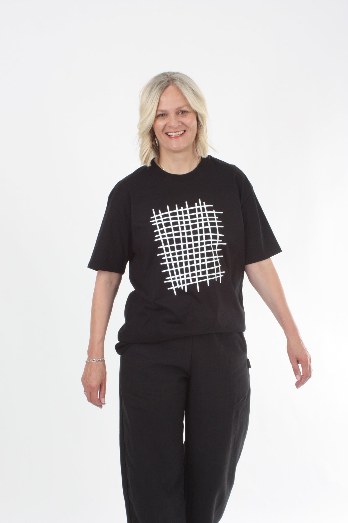Tee Shirt - Grid Print