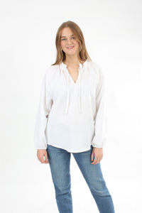 Parker Top - White Linen