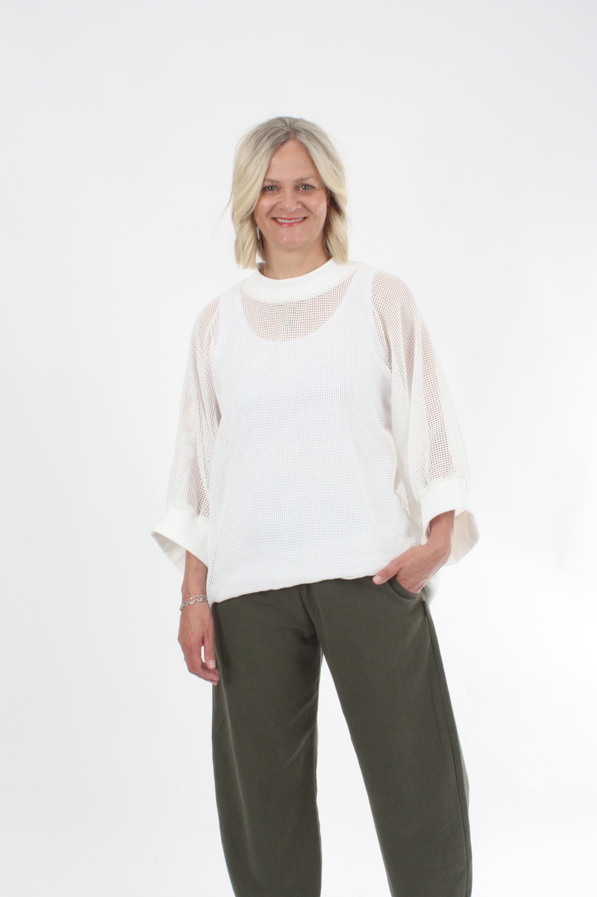 Sonia Top - White Mesh