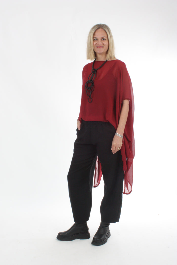 Drape Top - Burgandy - Pre-order