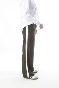 Olivia Pants - Plantation and White Stripe - Pre-Order