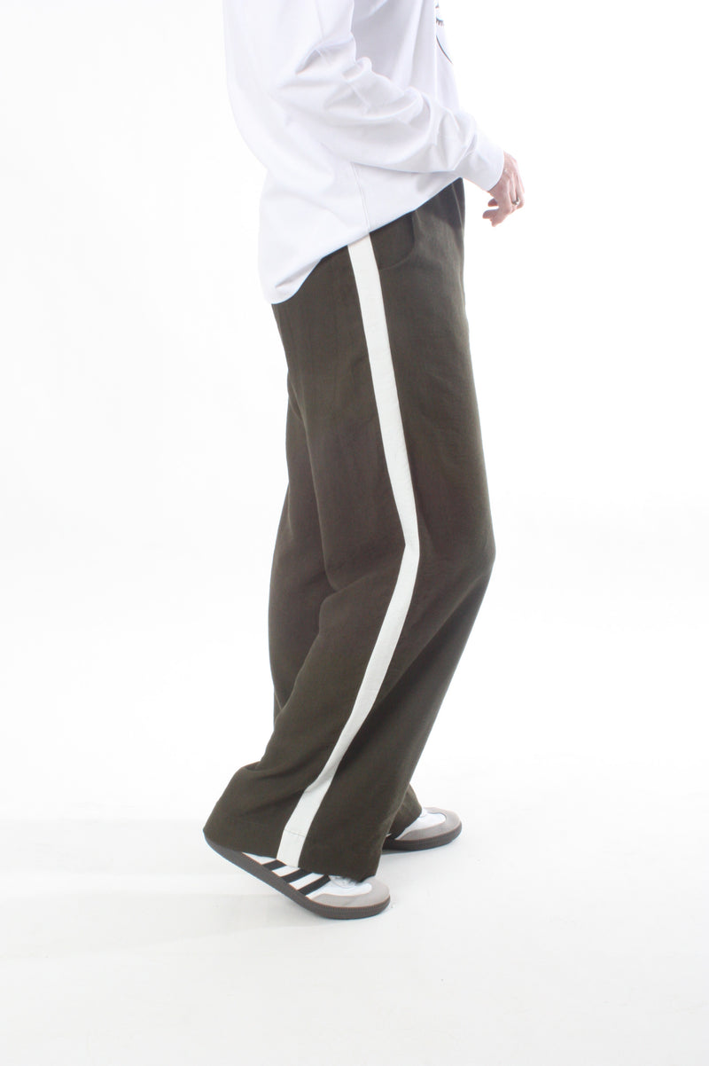 Olivia Pants - Plantation and White Stripe - Pre-Order