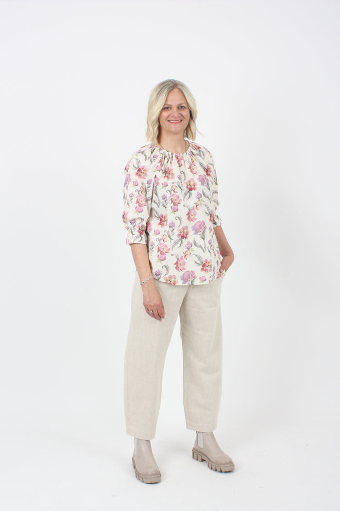 Cora Top - Pink Floral
