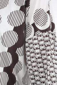 Tracee Top - Chocolate and Ivory Print