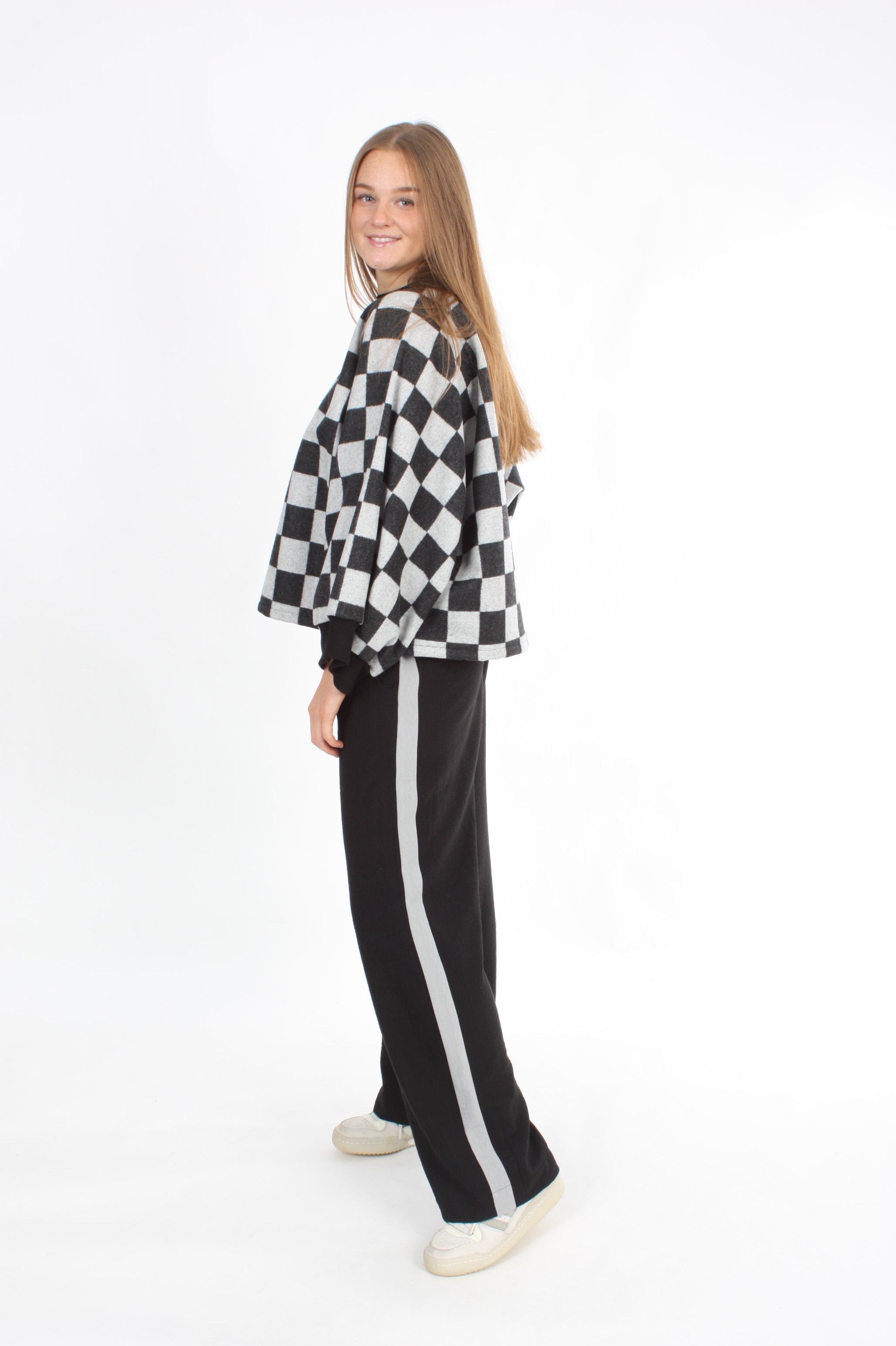 Black pants with silver stripe online