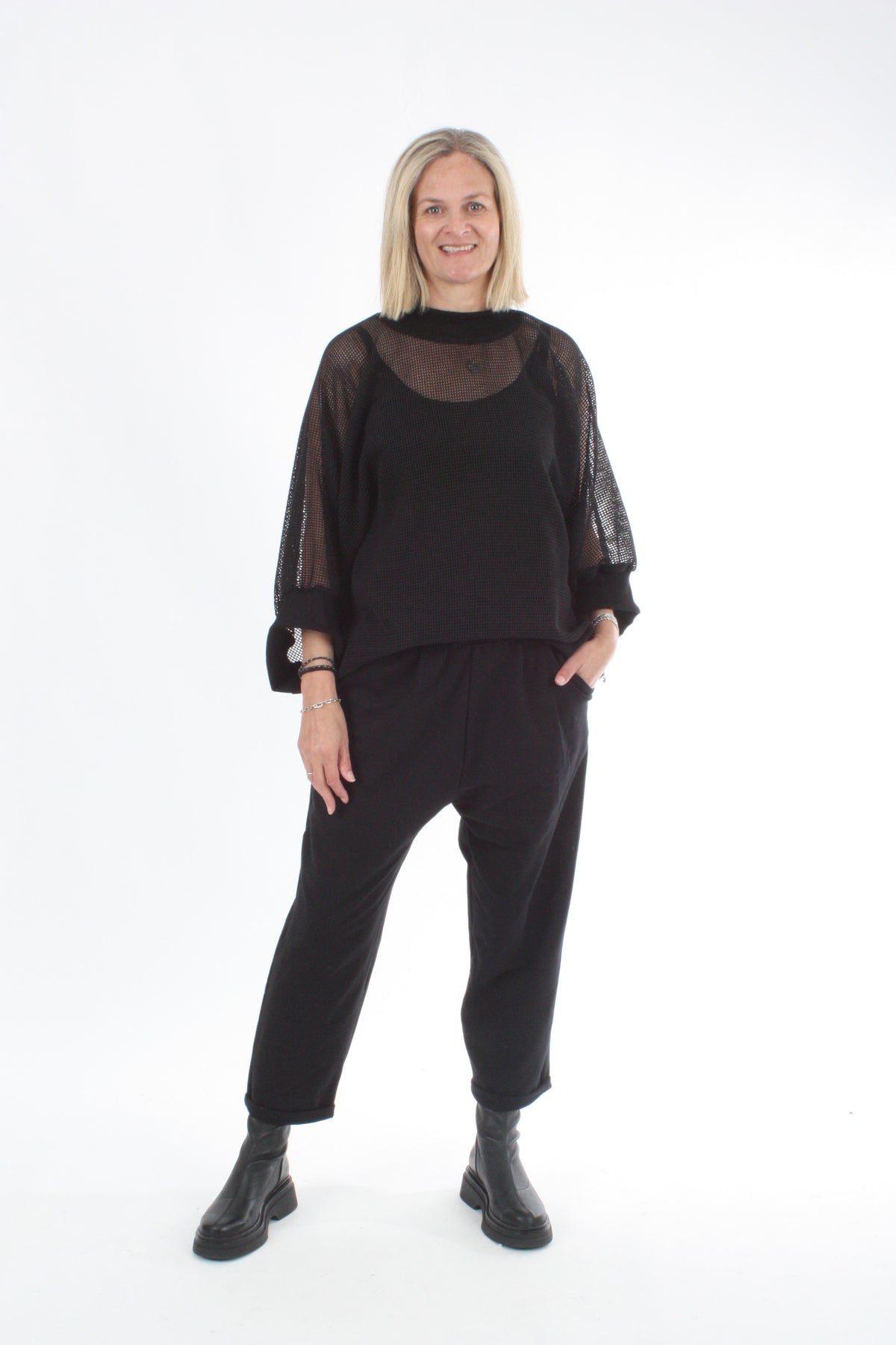 Sonia Top - Black Mesh - Pre Order