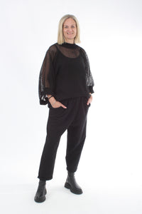 Sonia Top - Black Mesh - Pre Order