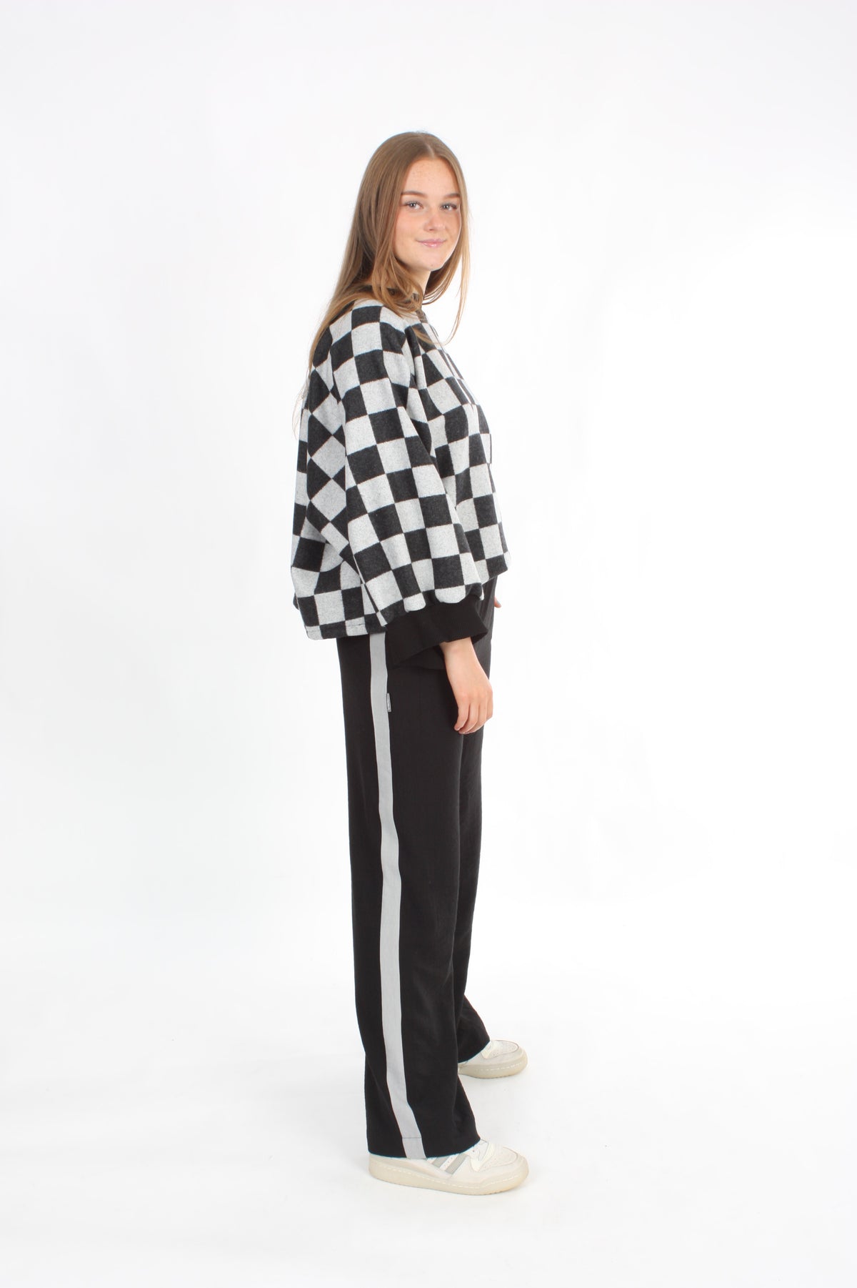 Olivia Pants - Black - Silver Stripe Pre-Order – Wadzee Design