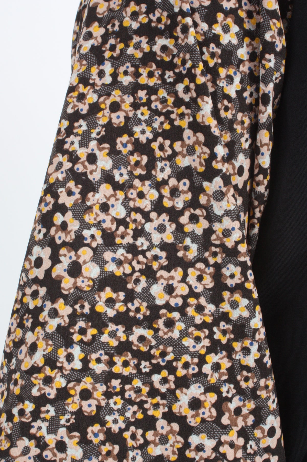 Bennie Top - Black with Floral Sleeve