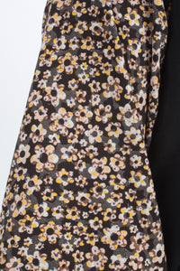 Bennie Top - Black with Floral Sleeve