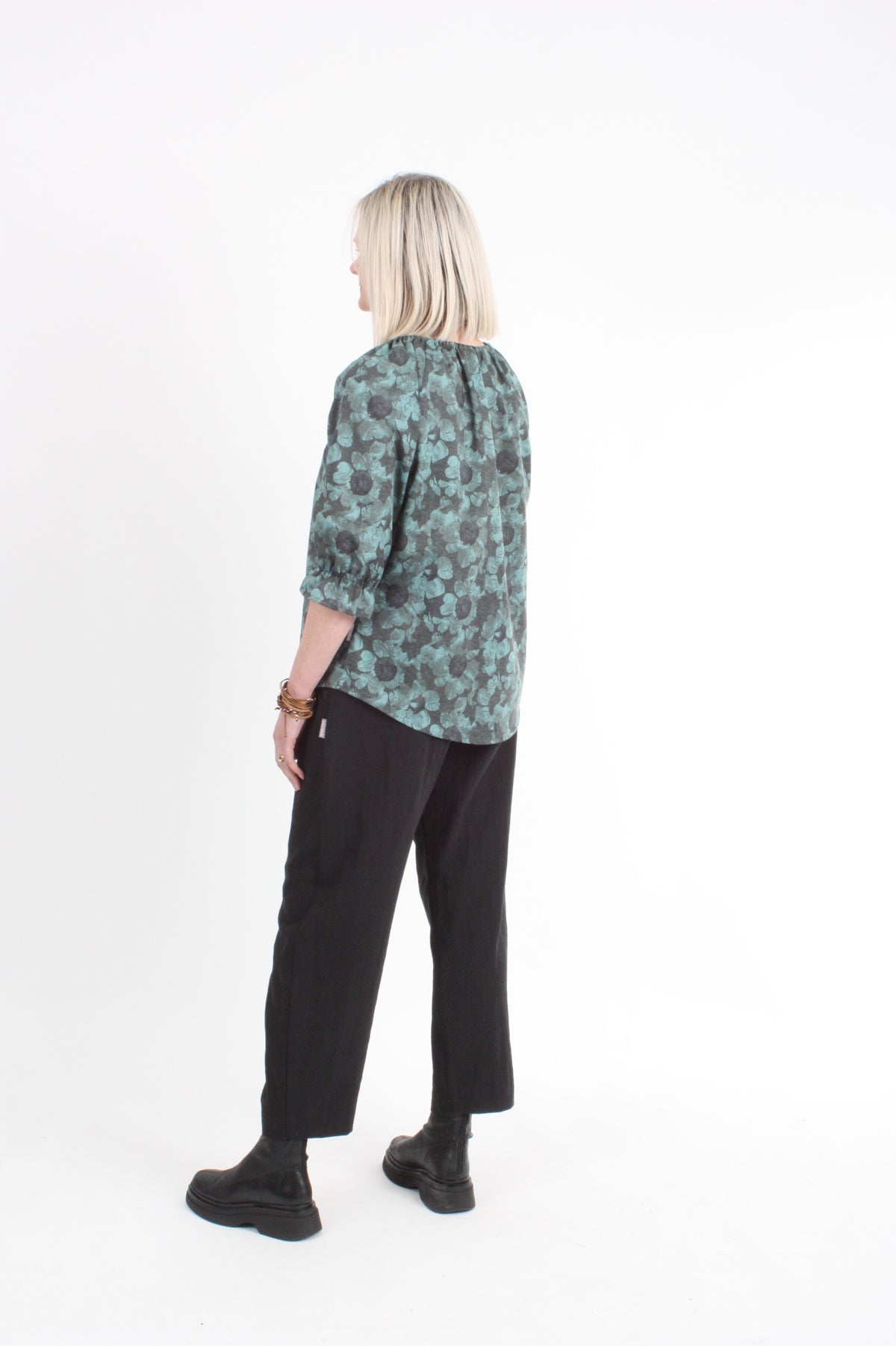Cora Top - Green Floral