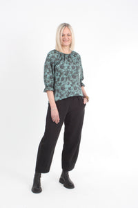 Cora Top - Green Floral