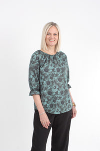 Cora Top - Green Floral