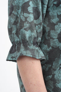 Cora Top - Green Floral