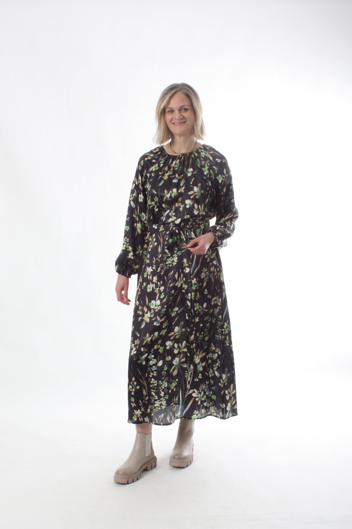 Jemima Dress - Navy Floral