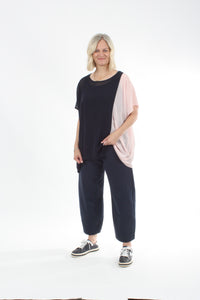 Jann Top - Navy & Pink - Pre-Order