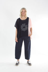 Jann Top - Navy & Pink - Pre-Order