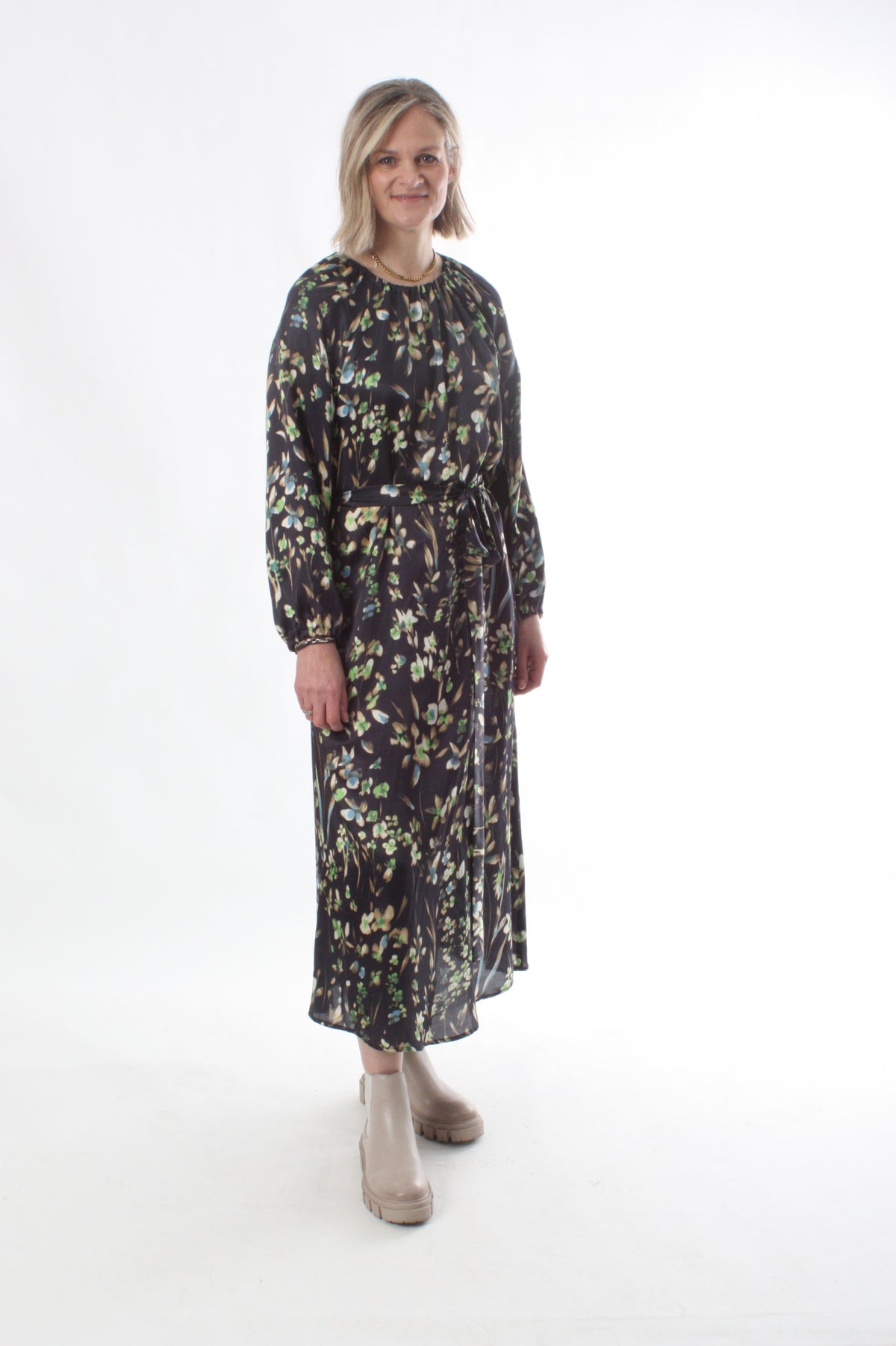 Jemima Dress - Navy Floral