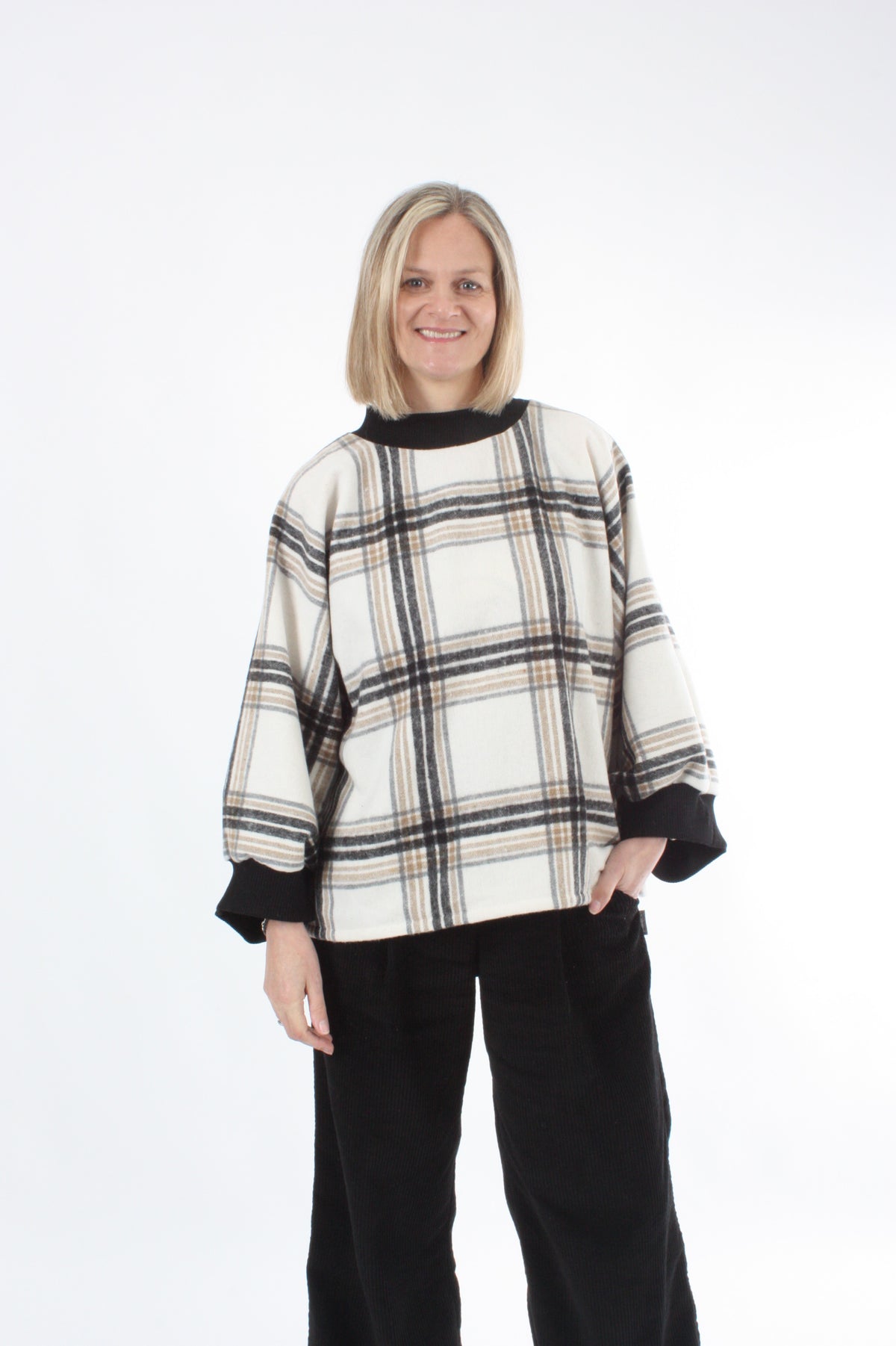 Sonia Top - Wool Check