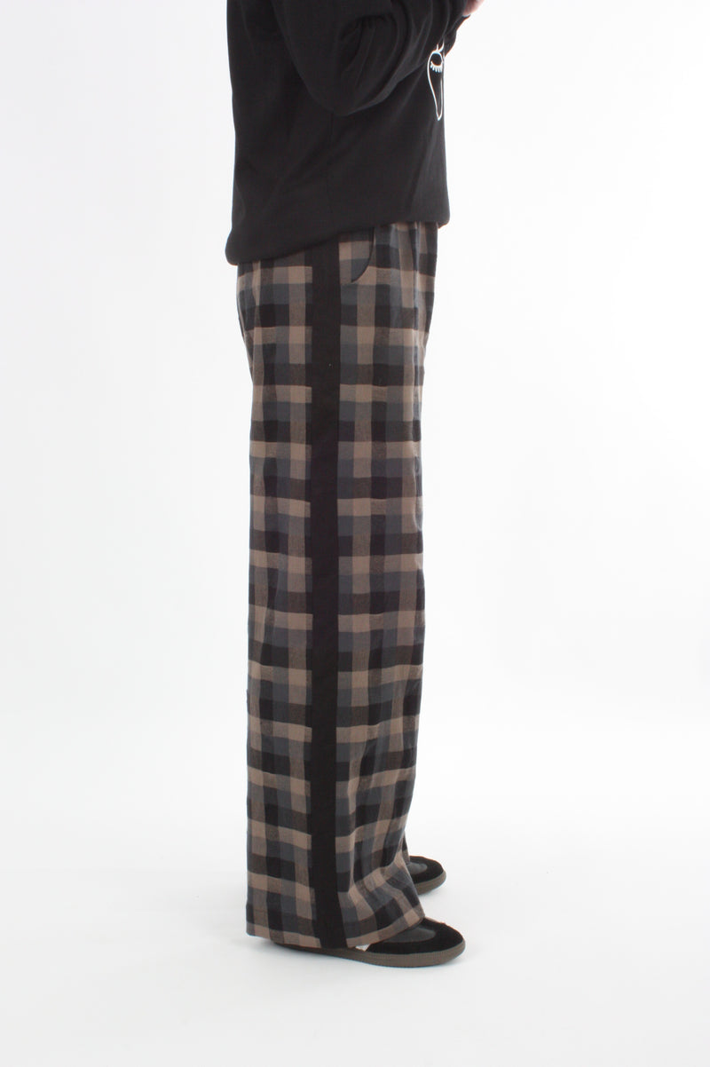 Olivia Pants - Black and Mocha check - Pre Order