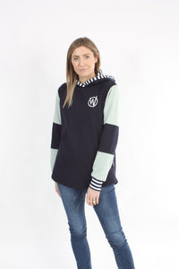 Avery Hoodie - Navy and Mint - Pre-Order