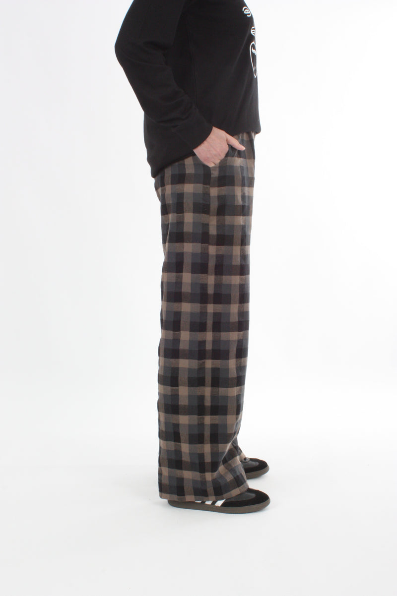 Lexi Pants - Black and Mocha check - Pre Order