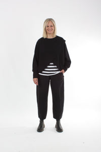 Cross Over Jumper - Black