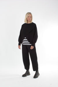 Cross Over Jumper - Black