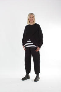 Cross Over Jumper - Black