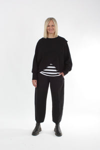 Cross Over Jumper - Black