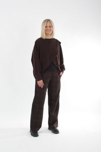 Cross Over Jumper - Chocolate