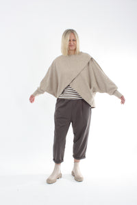 Cross Over Jumper - Oat
