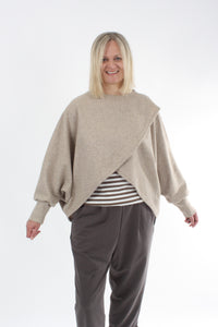 Cross Over Jumper - Oat