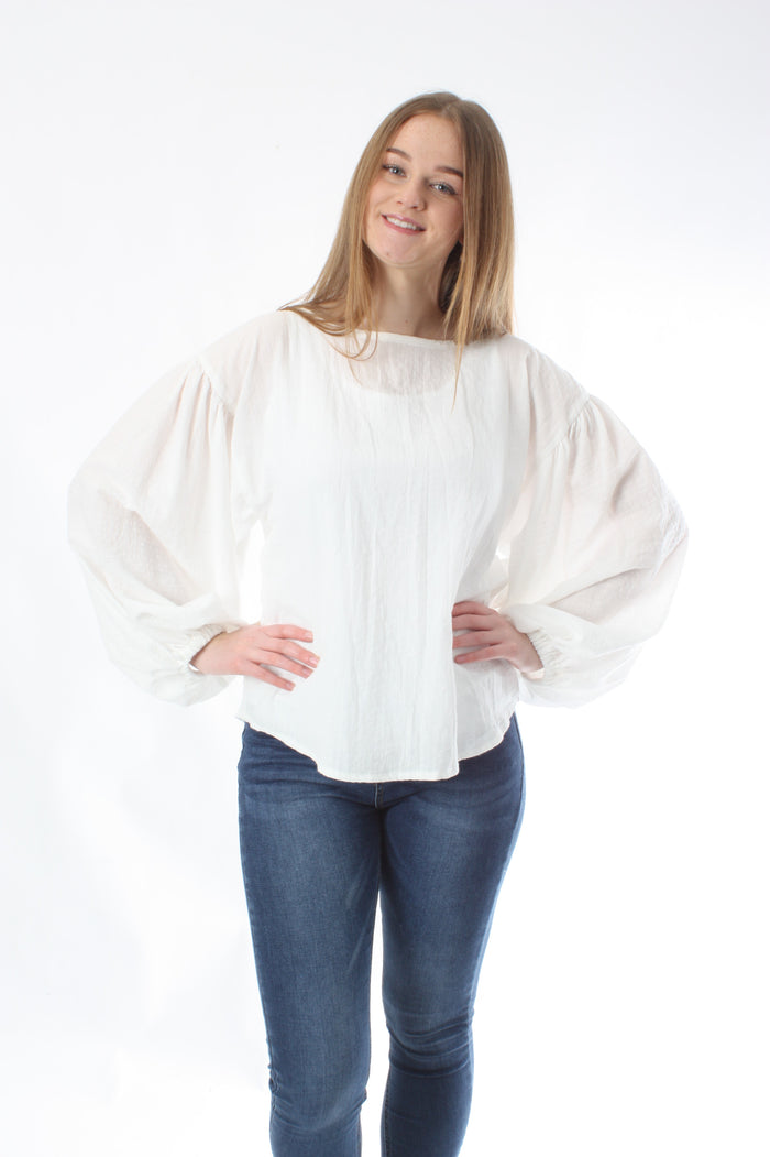 Kingston Top - Ivory textured