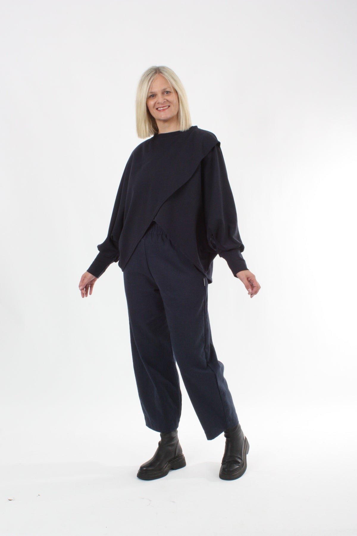 Cross Over Jumper - Navy