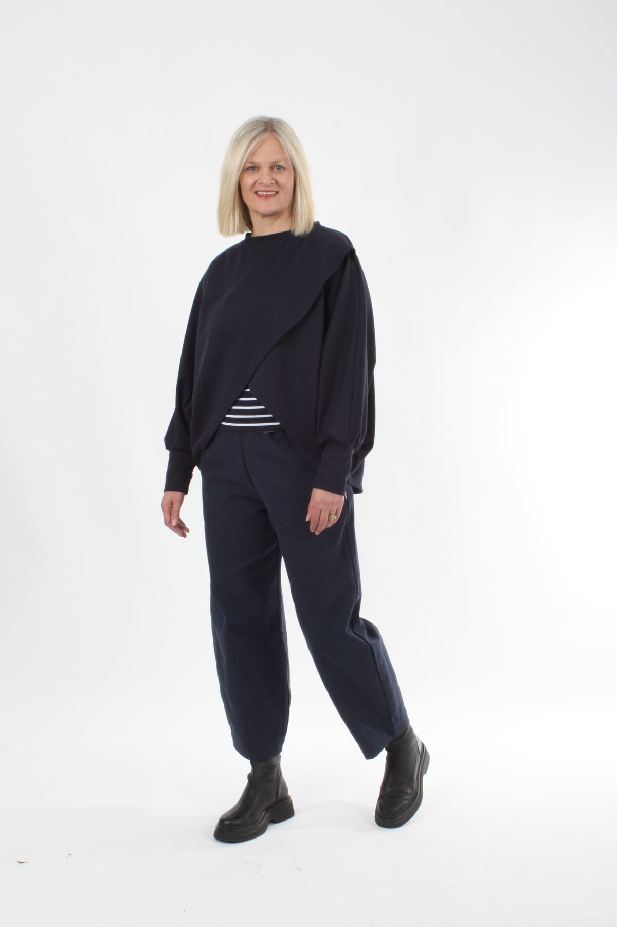 Cross Over Jumper - Navy