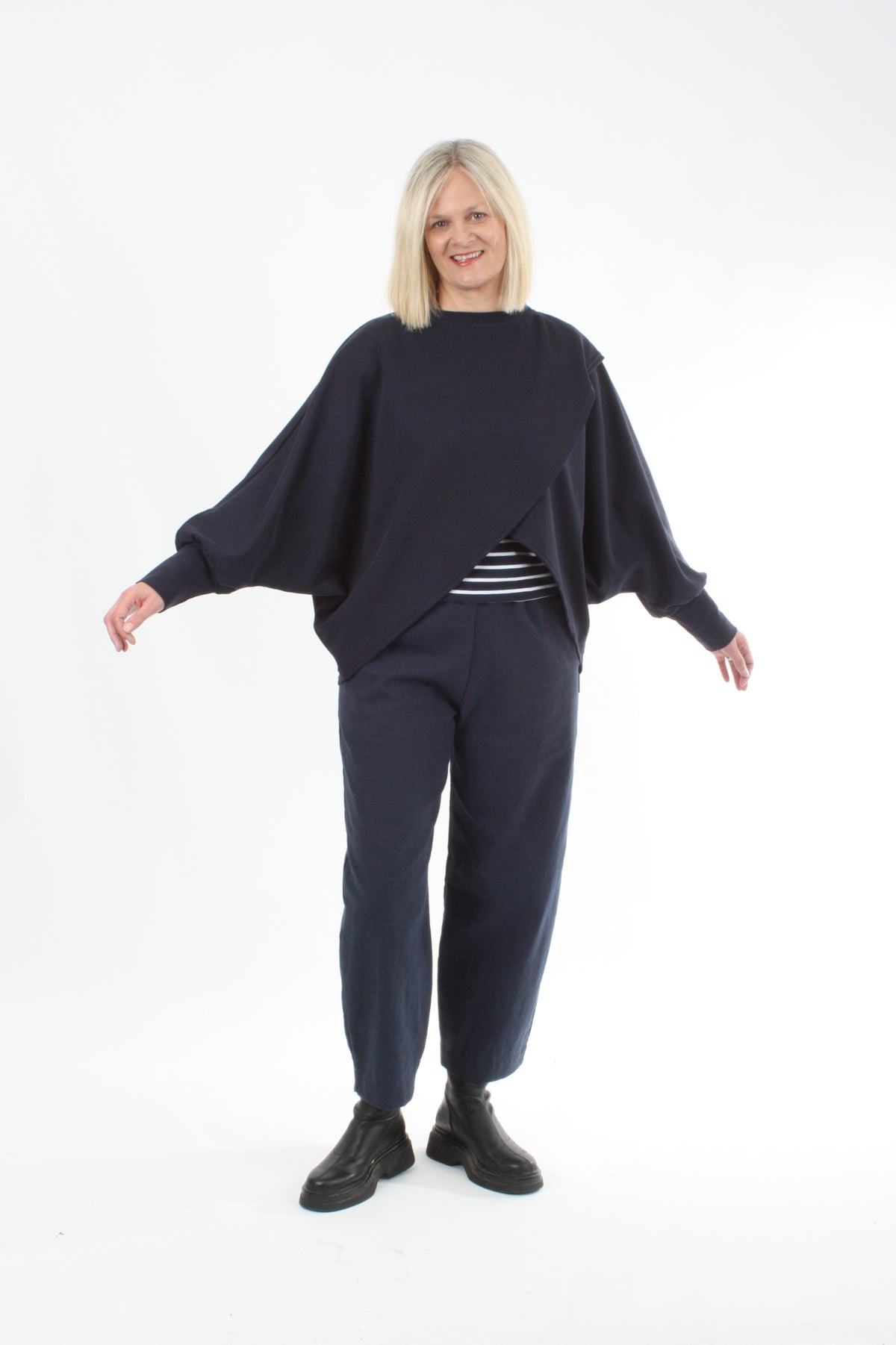 Cross Over Jumper - Navy