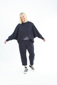 Cross Over Jumper - Navy