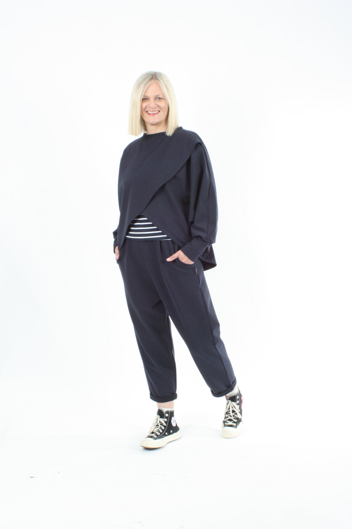 Cross Over Jumper - Navy