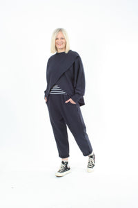 Cross Over Jumper - Navy