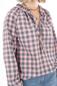 Parker Top - Pink and Navy Check