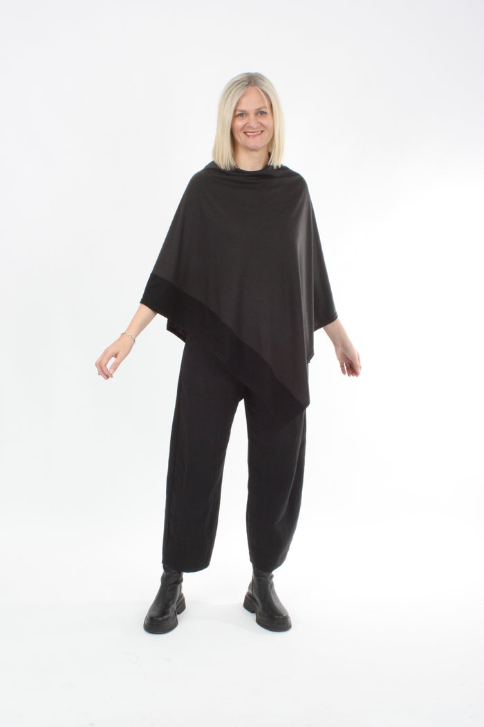Tri Poncho Merino - Espresso with Black Trim - Pre-Order