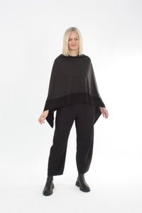 Tri Poncho Merino - Espresso with Black Trim - Pre-Order