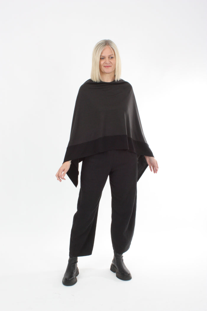 Tri Poncho Merino - Espresso with Black Trim - Pre-Order