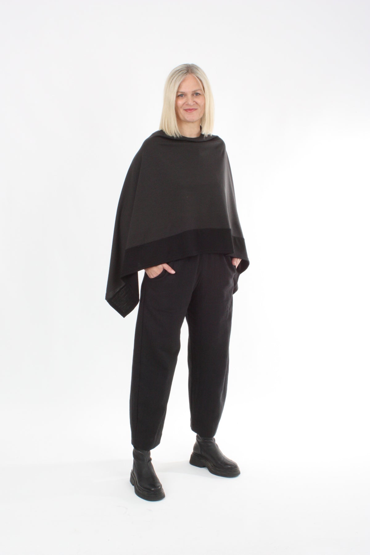 Tri Poncho Merino - Espresso with Black Trim - Pre-Order