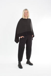 Tri Poncho Merino - Espresso with Black Trim - Pre-Order