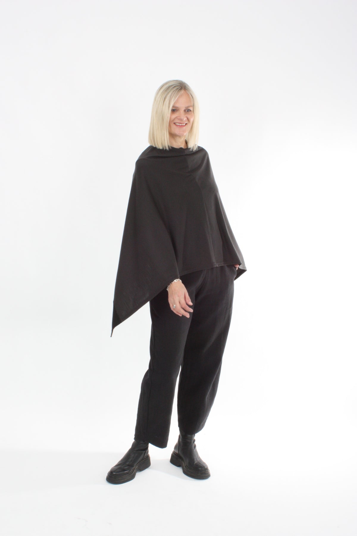 Tri Poncho Merino - Espresso with Black Trim - Pre-Order