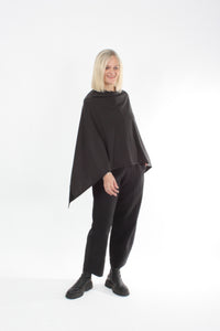 Tri Poncho Merino - Espresso with Black Trim - Pre-Order