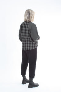 Harper Top - Slate Green and Black Check - Pre Order